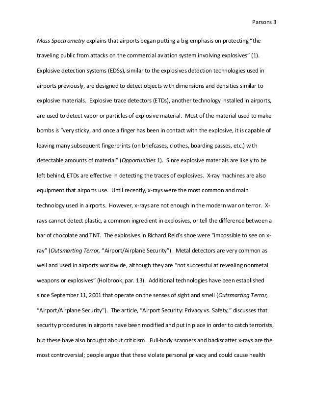 thesis statement on airport security